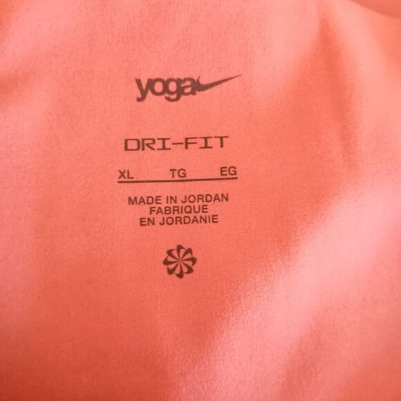 Nike Yoga Dri-FIT High Waisted 7/8 Leggings XL Terracotta Pockets Workout - Picture 2 of 6